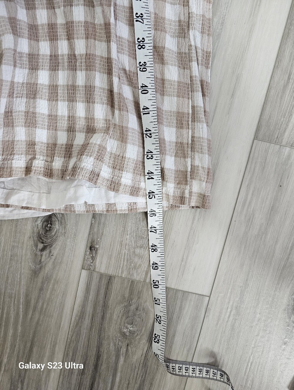 Free People Beige Plaid Jumpsuit Sz 4 - Picture 9 of 13